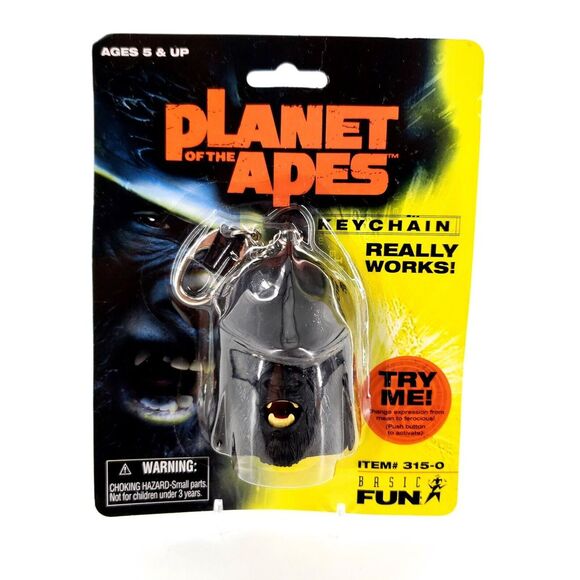 Planets of the Ape Keychain 315-0 Change Expression Moveable Mouth New Sealed - Picture 1 of 4